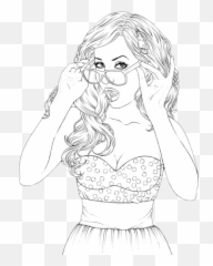 Girl Sexy Sexygirl Outline White - Girl People Colouring Pages Emoji,Sexy Girl Emoji