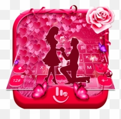 Rose Gold Pink Love Valentine Day Keyboard Theme Apk - Garden Roses Emoji,S7 Emoticons