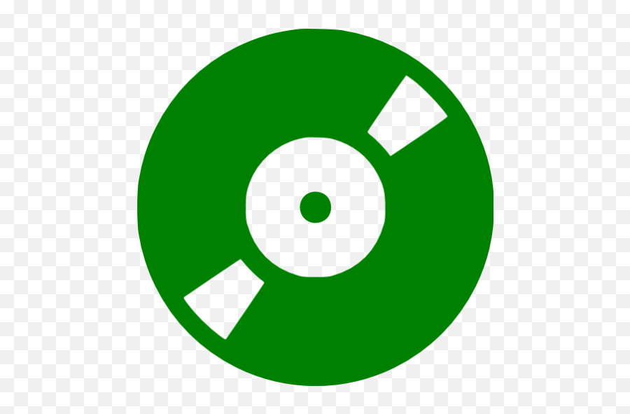 Green Music Record Icon - Free Green Music Record Icons Icon Music Purple Png Emoji,Record Dot Emoticon