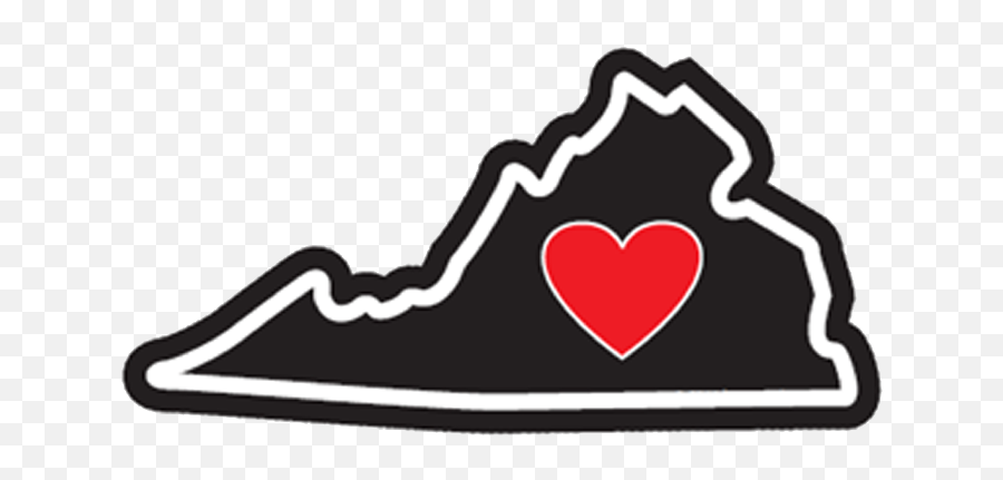 Heart In Virginia Va Stickerall - Weather High Quality Keep Virginia Clip Art Emoji,Sasquatch Emoji