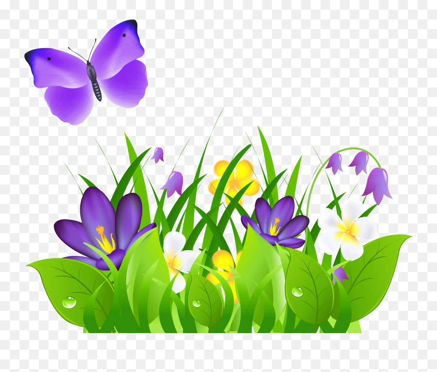 Free Flowers Clip Art Download Free Clip Art Free Clip Art - Clipart Flowers And Butterflies Emoji,Violet Flower Emoji