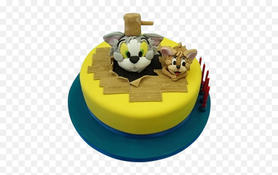Tom And Jerry Cartoon Birthday Cake Ideas - Boy Tom And Jerry Birthday Cake Emoji,Birthday Cake Emoji Iphone