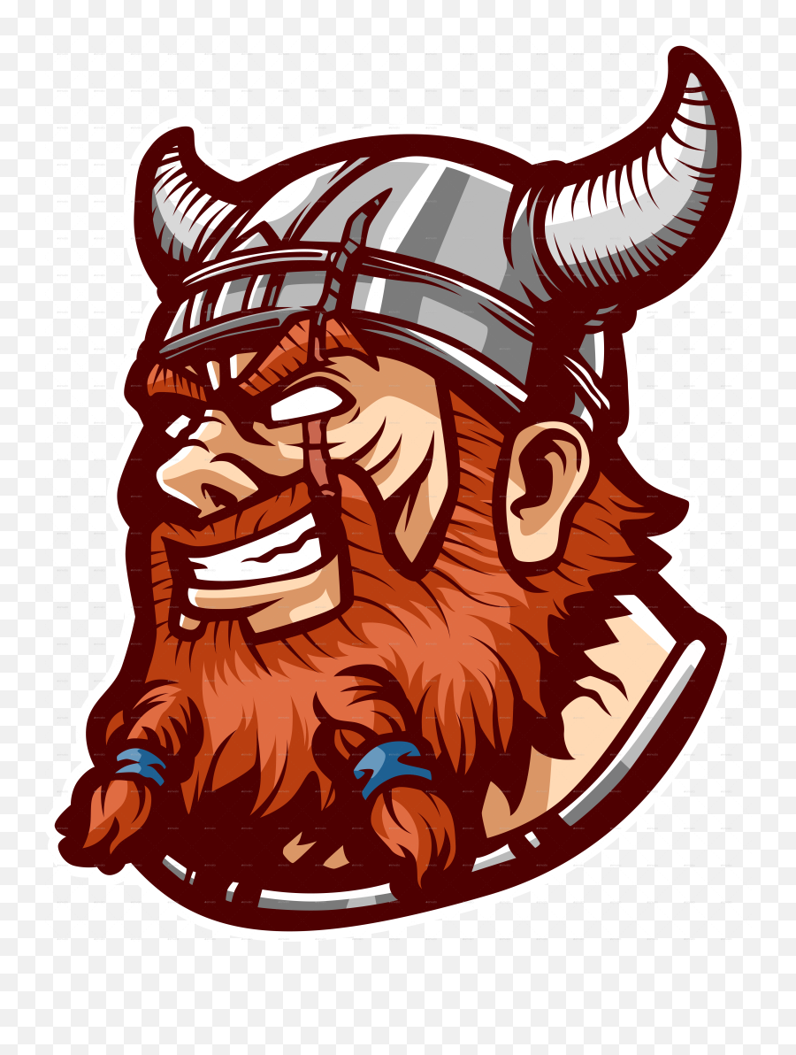 Head Viking Mascot Illustration By Issararbiullah Graphicriver Emoji,Emojis Of Total War