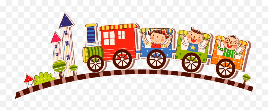 Download Cute Children Vector Korean 2016 Cartoon Clipart - Children On A Train Clipart Emoji,Steam Emoticon Alphabet