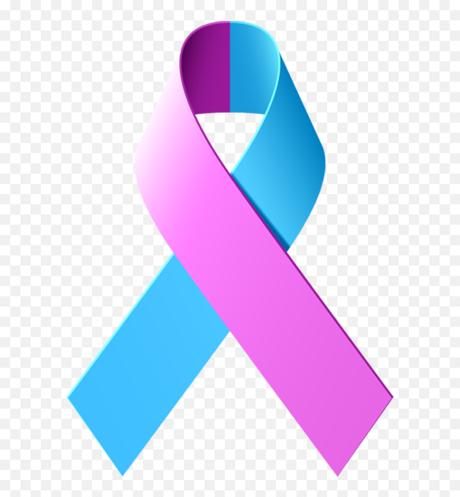 Pink Ribbon Clip Art Of Ribbons For - Pink And Blue Cancer Ribbon Emoji,Pink Ribbon Emoji