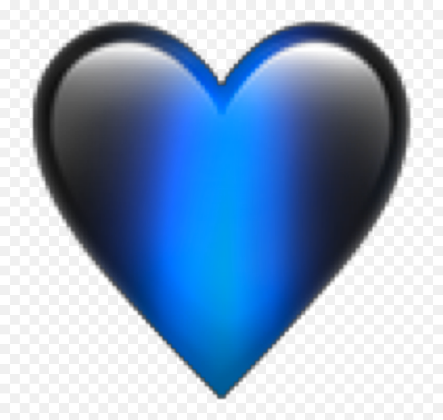 Iphone Emoji Black Heart Sticker - Blue Black Heart Emoji,Black Heart Emoji Iphone