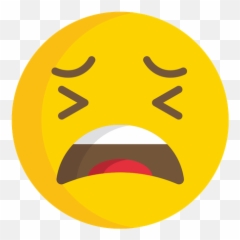 Tired Face Emoji Icon Of Flat Style - Happy,Chinese Face Emoticon