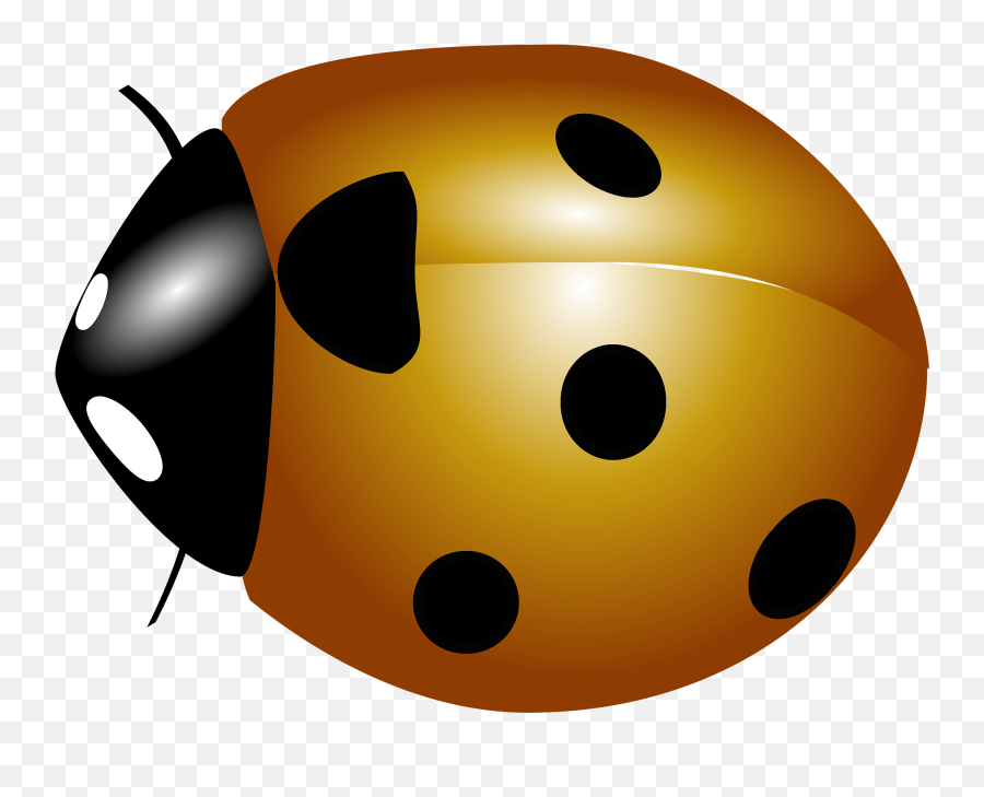 Yellow Ladybug Clipart - Dot Emoji,Ladybug Emoticon