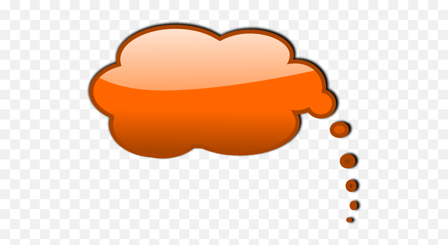Thinking Cloud Png Download - Thinking Cloud Emoji Icon Transparent Background Orange Speech Bubble,Emoji Pensativo