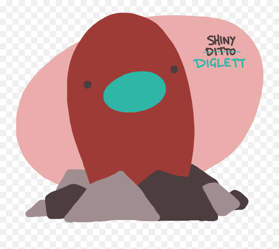 A Shiny Diglett With A Ditto Face But - Dot Emoji,Ditto Emoji