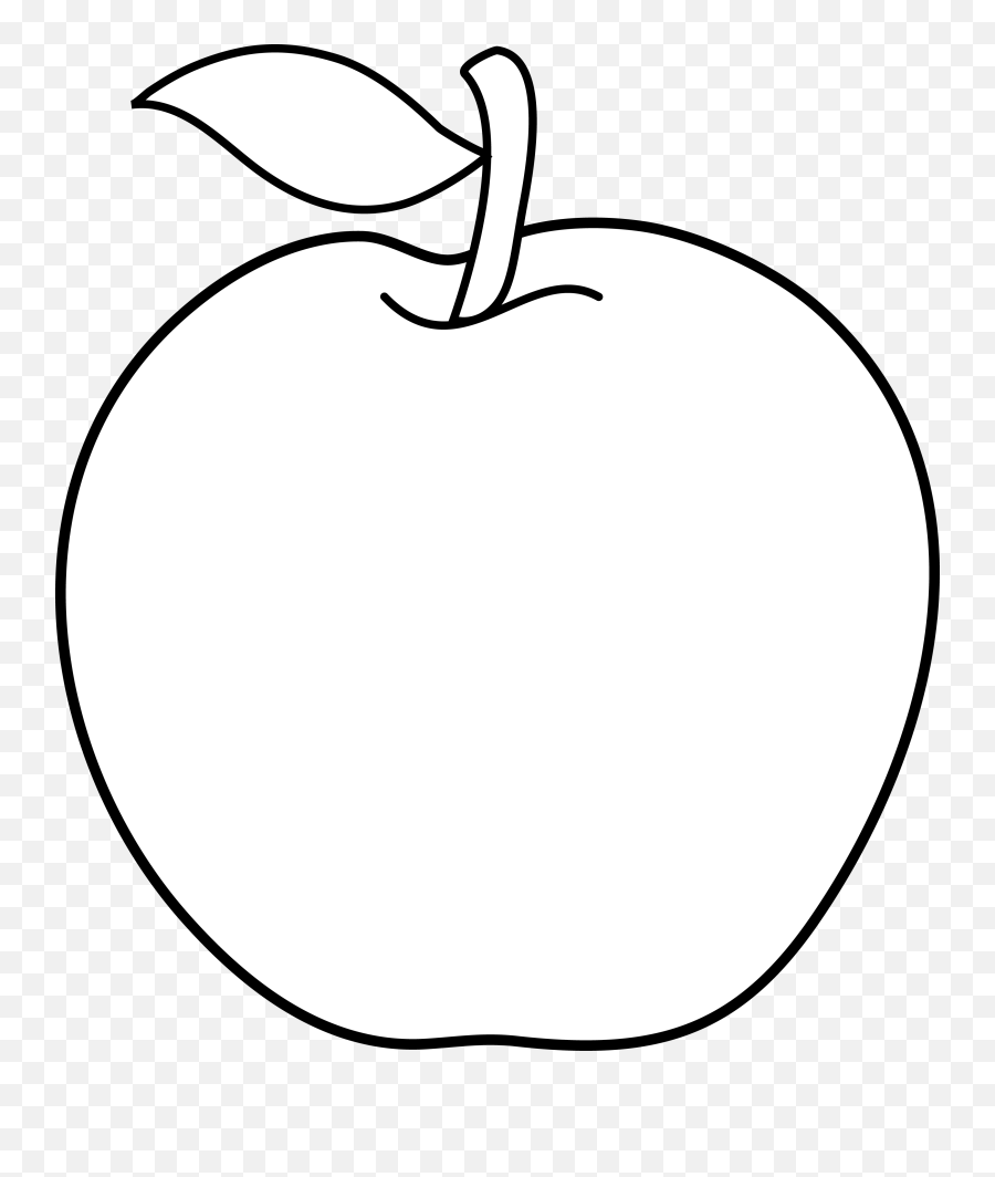 Apple Clipart Black And White Free - Apple Fruit Clipart Black And White Emoji,Black Apple Emoji