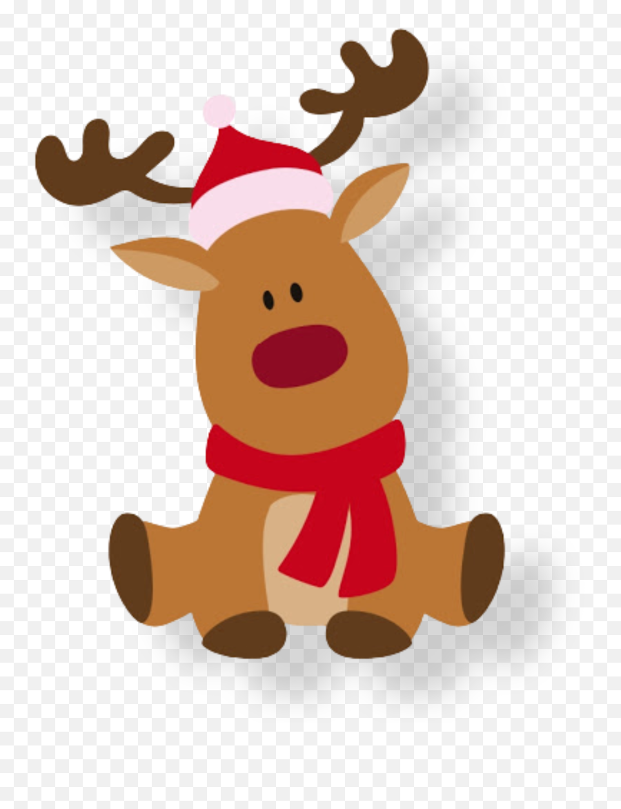 The Most Edited - Santa Cute Christmas Clipart Emoji,Emoji Expressions Reindeer #2 Pillow