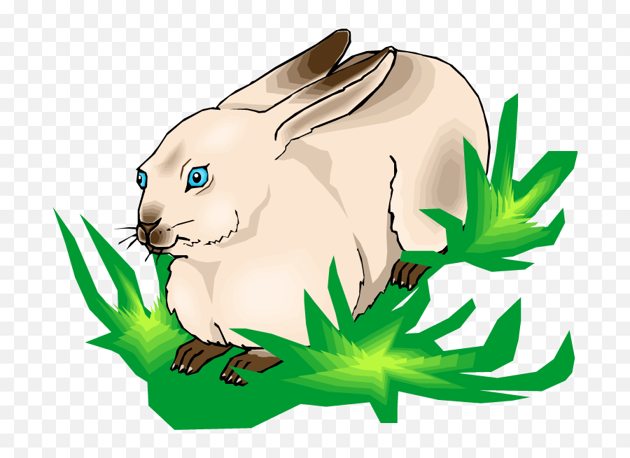 Rabbit Clipart Grass - Rabbit Eat Clipart Png Emoji,Cream The Rabbit Emojis