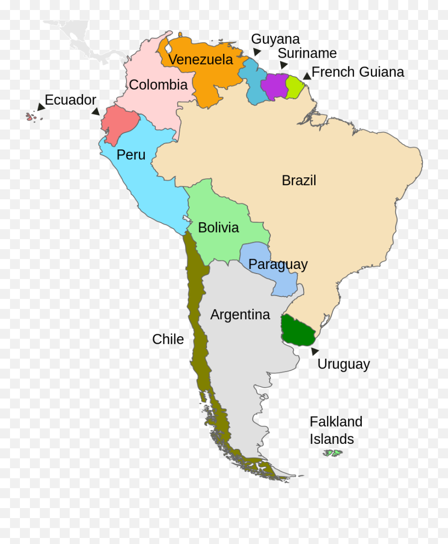 Geography Of South America - South America Map File Emoji,The Language Of Emotions In Latin America Amzon