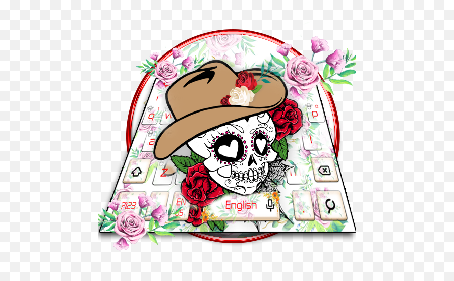 Mexican Sugar Skull Keyboard Themes - Programu Zilizo Kwenye Garden Roses Emoji,Mexican Emoji App