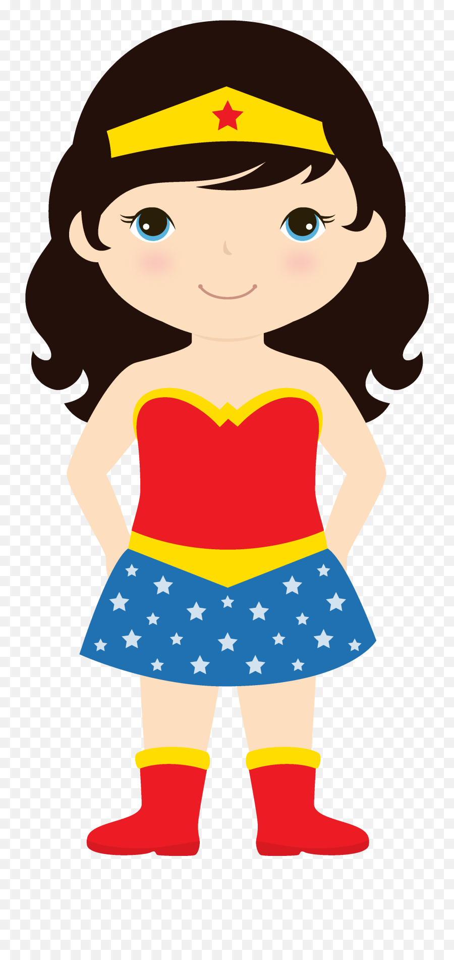 Clipart Fruit Superhero Clipart Fruit - Wonder Woman Kartun Png Emoji,Vetor Emotion