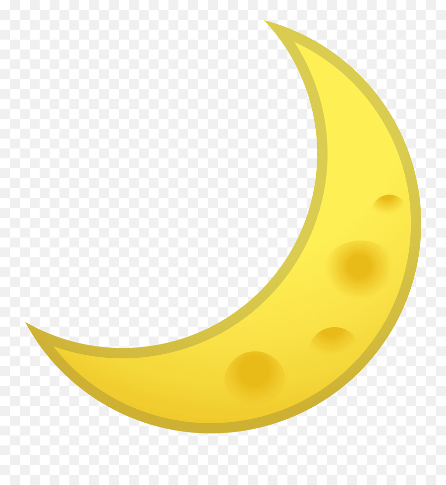Crescent Moon Emoji - Yellow Crescent Moon Clipart,Moon Emoji