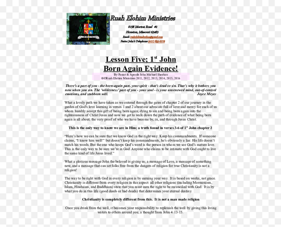 Lesson 1 St John Born Again - Document Emoji,