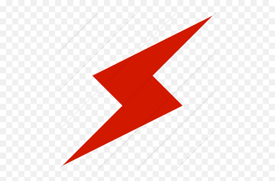 Simple Red Raphael Lighting Bolt Icon - Red Lightning Bolt Simple Emoji,Lightning Bolt Emoticon
