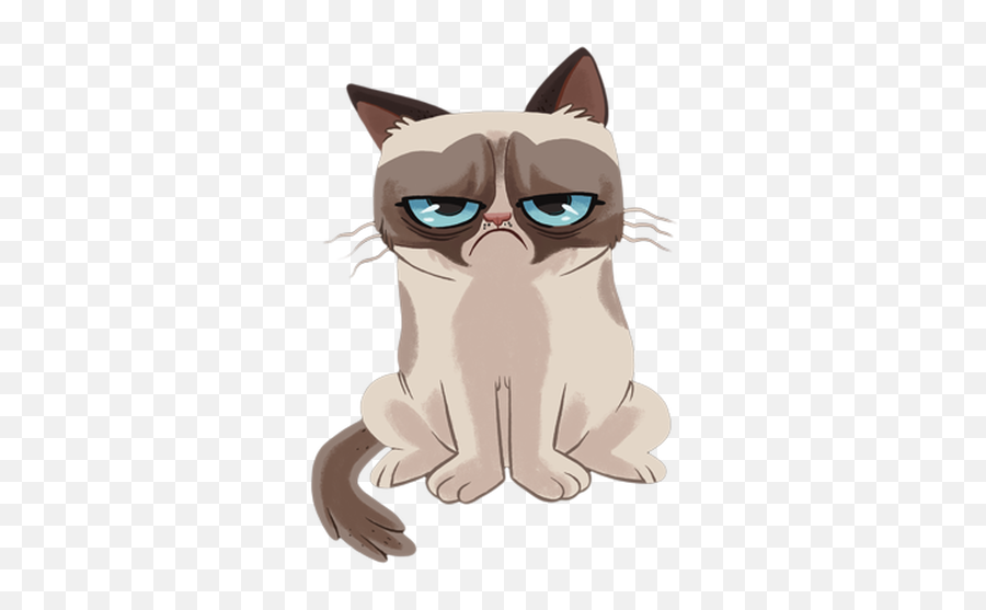 Grumpy Cat Cartoon Grumpy Cat Grumpy - Grumpy Cat Cartoon Transparent Emoji,Grumpy Cat Emoji Png