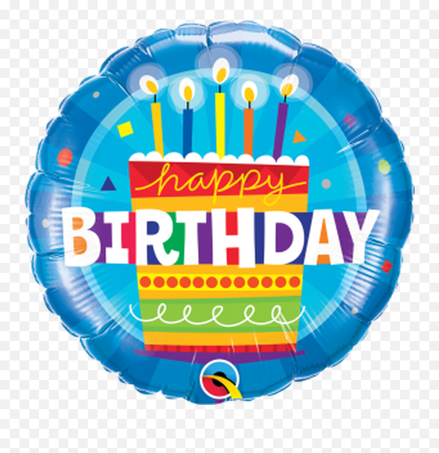 Birthday Cake Blue 18 Foil Balloon - Birthday Balloons Emoji,Emoji Craft Kits