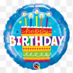 Birthday Cake Blue 18 Foil Balloon - Birthday Balloons Emoji,Emoji Craft Kits