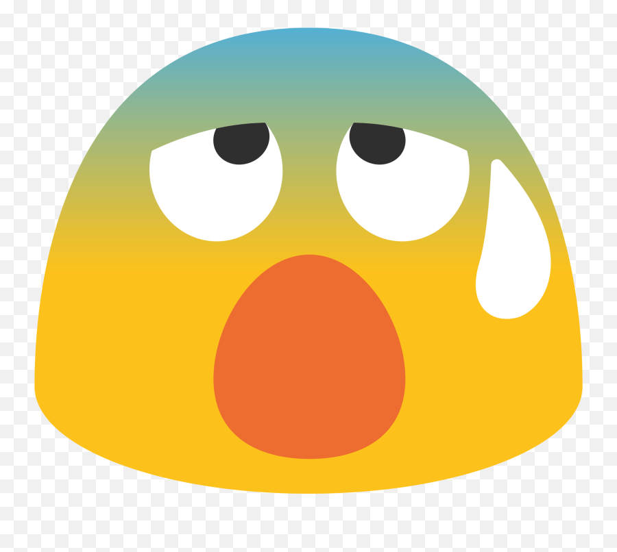 Emoji U1f630 - Sweating Emoji Transparent Background,Cold Emoticon
