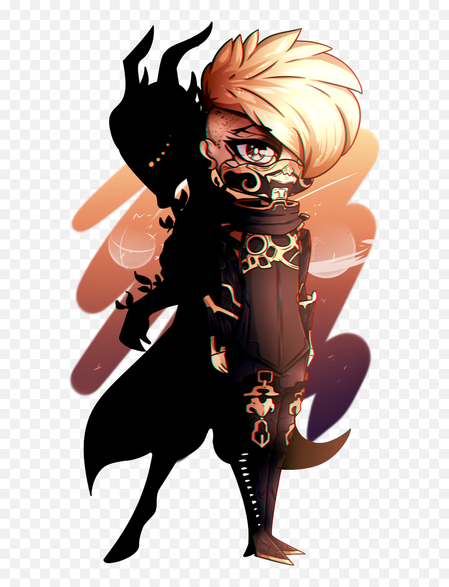 Asel On Twitter Just Finished Chibi Of My Operator His - Warframe Chibi Operator Art Emoji,Warframe Chibi Emojis