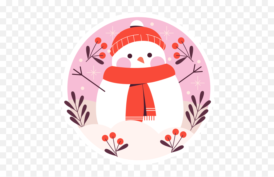 Snowman Stickers - Free Christmas Stickers Fictional Character Emoji,Gingerbread Man Coloring Page Emojis Cute
