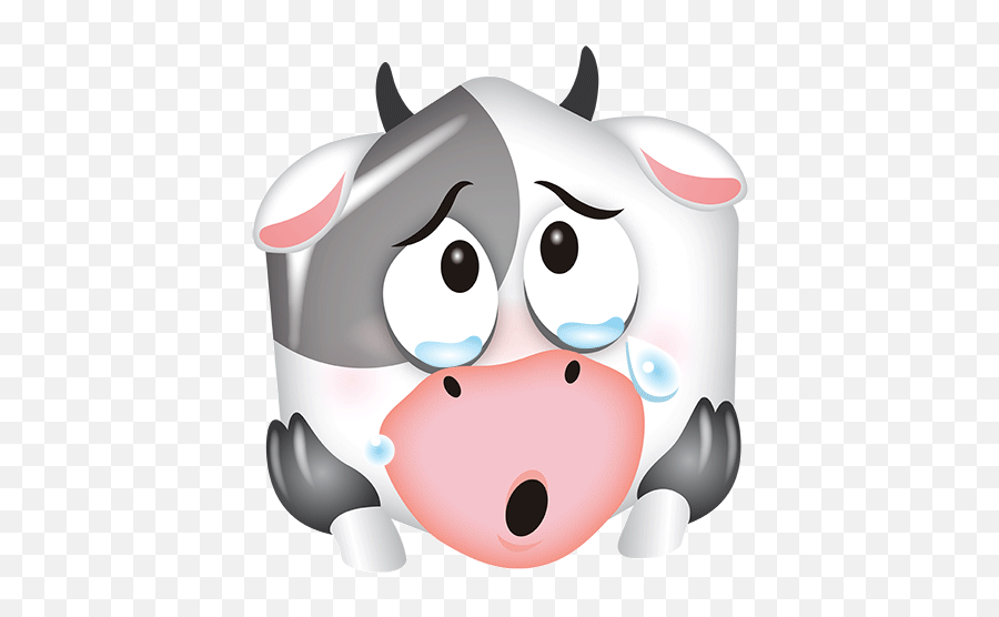 Animes Sad Stickers For Android Ios - Animated Sad Cow Emoji,Tearful Emoji