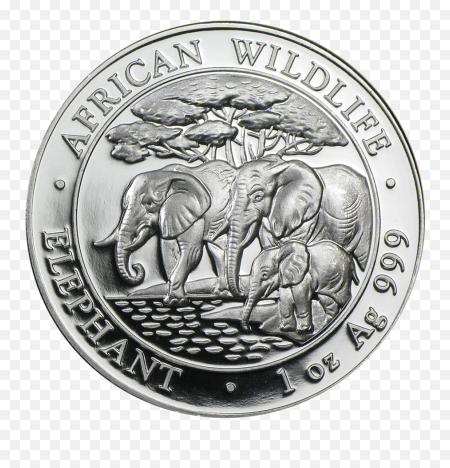 2013 Somalia Elephant 1 Oz Proof Like - Elephant 2013 Silver Coin Emoji,Elephant Eggplant Emoji