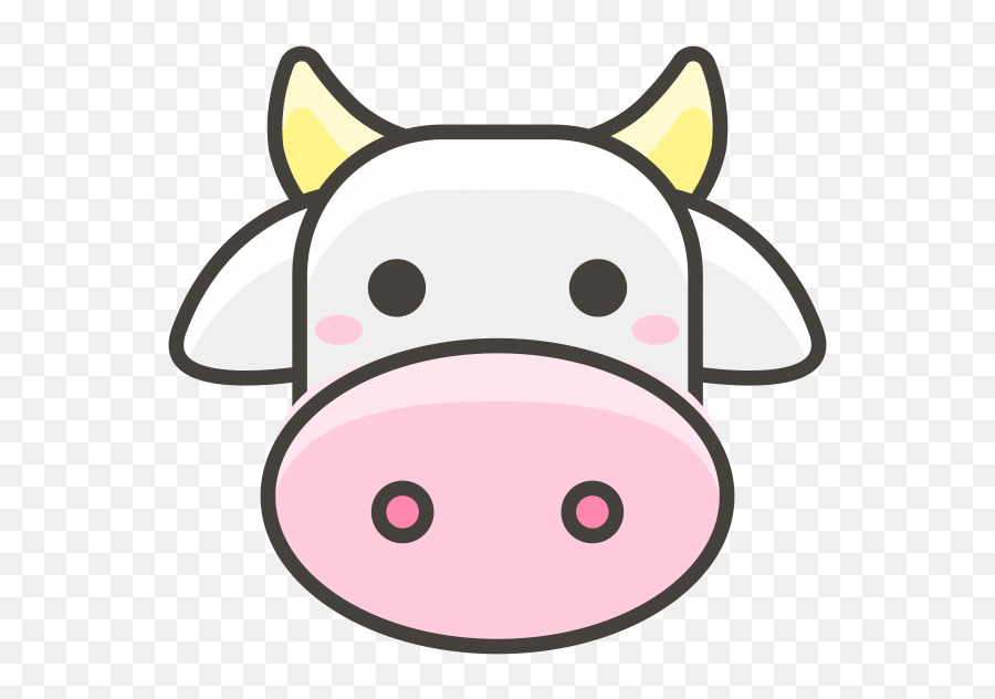 Pig Face Png - Cow Face Emoji Icon Cartoon 469776 Vippng,Cartoon Emoji