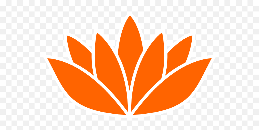 Orange Lotus Flower Picture Clip Art At Clkercom - Vector Emoji,Facebook Flower Emoticons Code