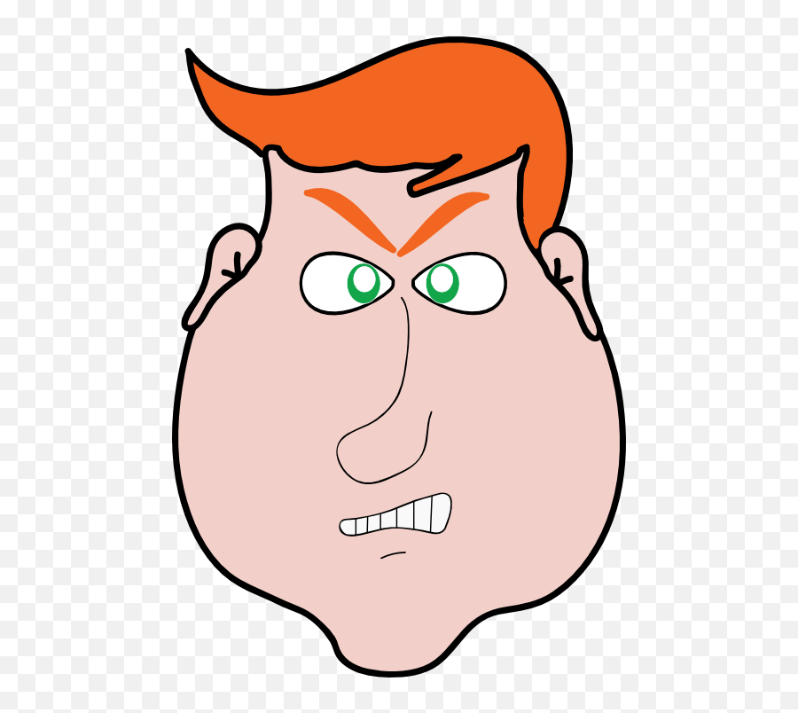 Angry Man Orange Hair Clipart I2clipart - Royalty Free Emoji,Angry Msn Custom Emoticon