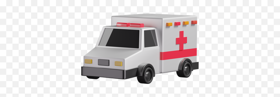 Premium Ambulance 3d Illustration Download In Png Obj Or Emoji,Ambulance Emoji