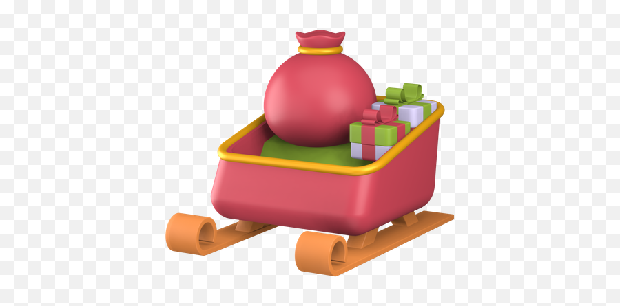 Santa Sleigh 3d Illustrations Designs Images Vectors Hd Emoji,Slay Emoji