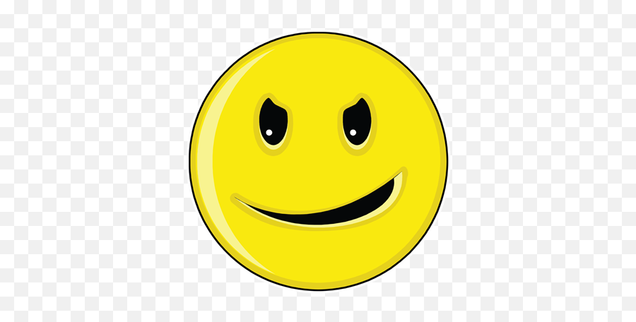 Download Smiley Face - Mischievous Smile Clipart Emoji,Evil Grin Emoji