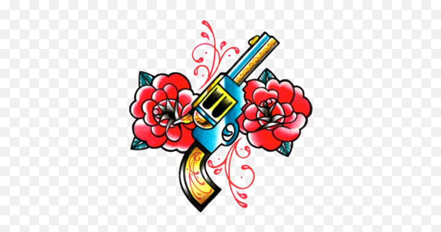 Gun Guns Weapon Rose Roses Sticker - Rose Emoji,Guns N Roses Emoji