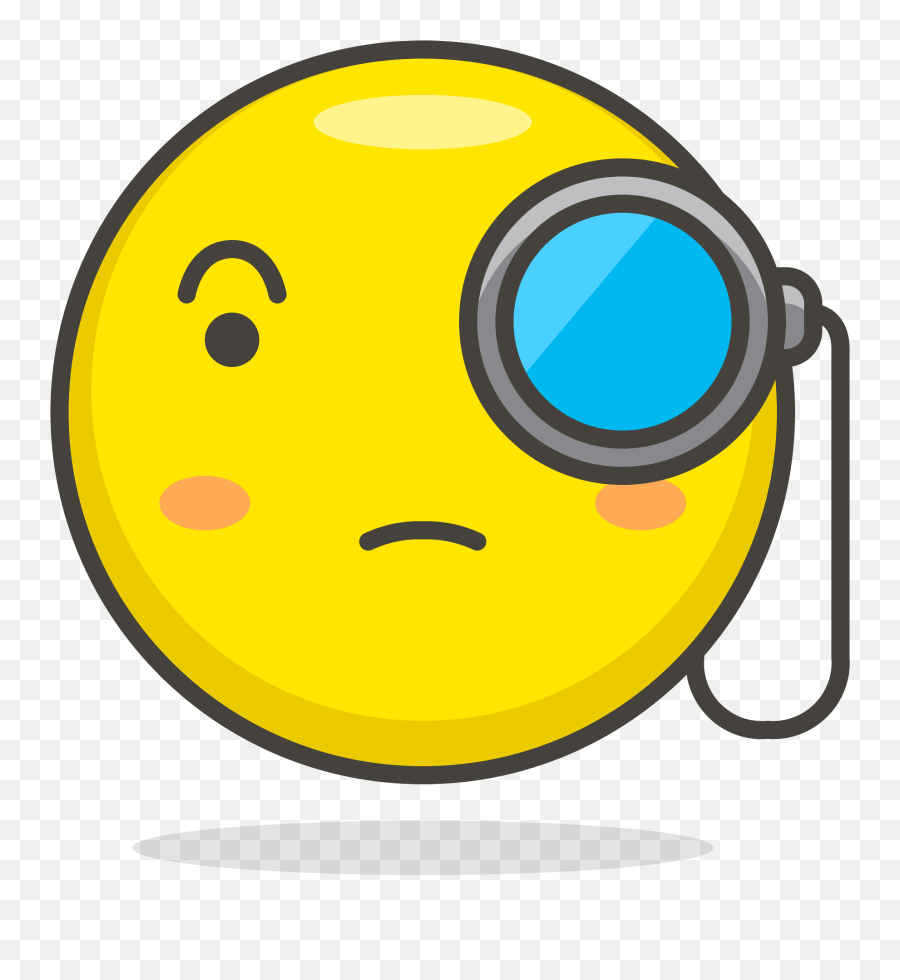 Face With Monocle Emoji Clipart - Icon,Monocle Emoji