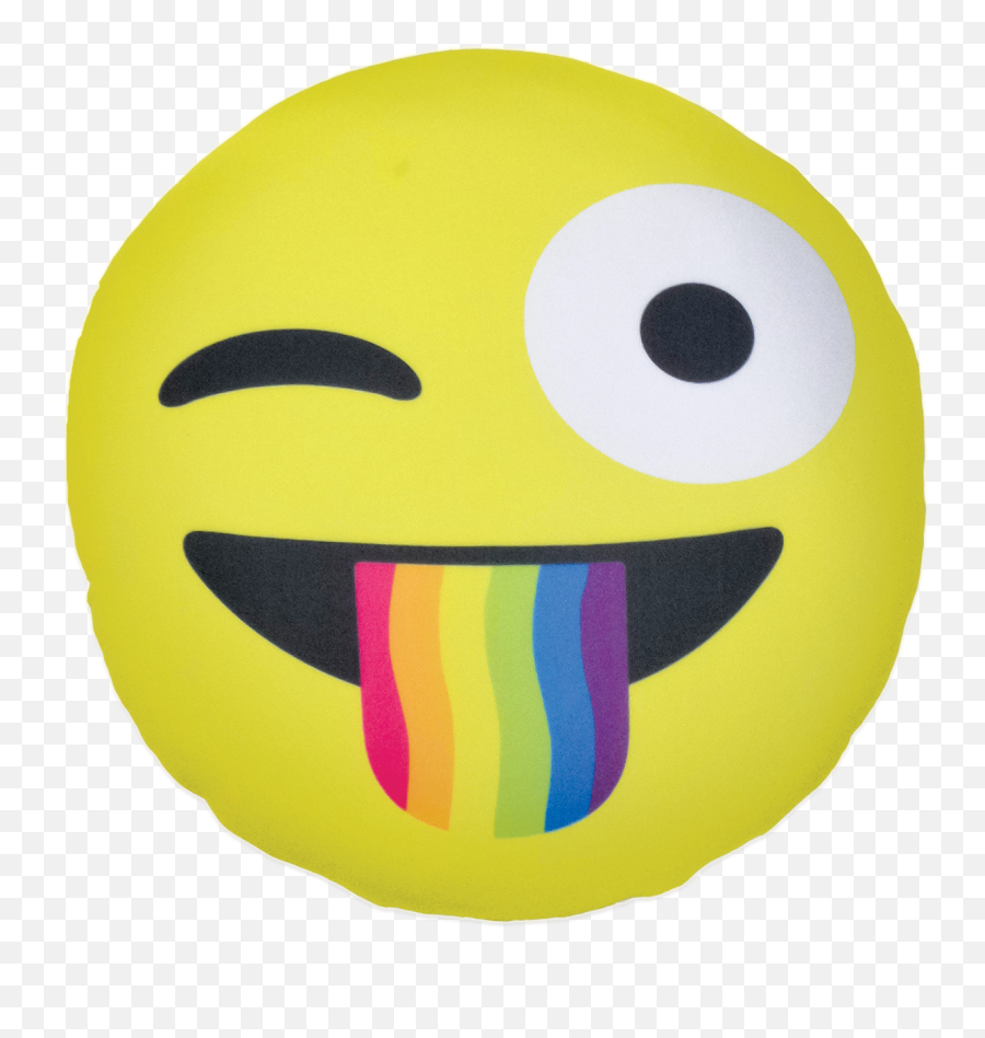 Emoji Smile Pillow Emoticon Sticker - Rainbow Emoji Happy Face,Margarita Emoji