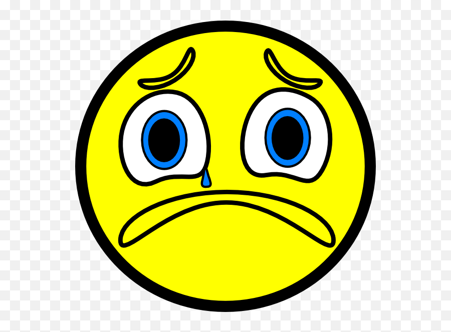 Sad Face Clip Art At Clkercom - Vector Clip Art Online Clip Art Emoji,Sad Face Emotion