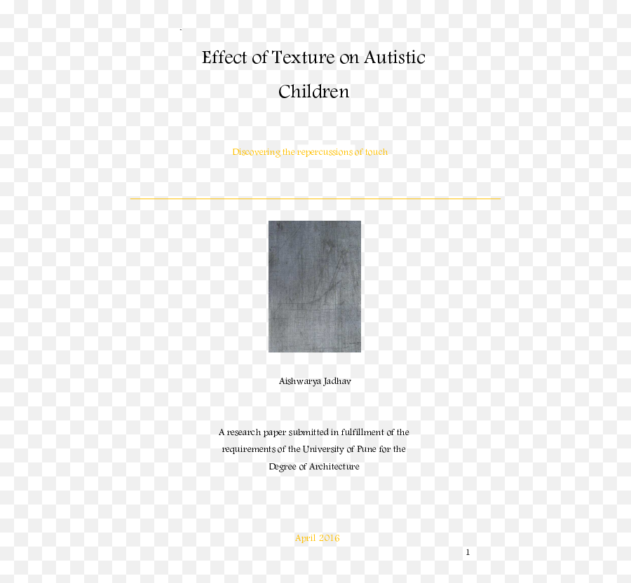 Pdf Effect Of Texture On Autistic Children Aishwarya - Vertical Emoji,Emotions Chart For Autism