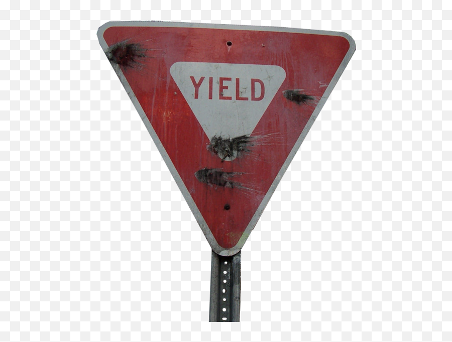 Damaged Yield Sign - Traffic Sign Emoji,Yield Sign Emoji