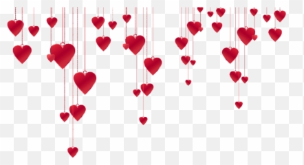 Red Heart Hanging Border Love Sticker By Amanda - Girly Emoji,Heart Emoji Border