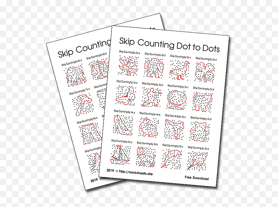 Skip Counting Dot To Dots - Language Emoji,Mystery Emoji Worksheet