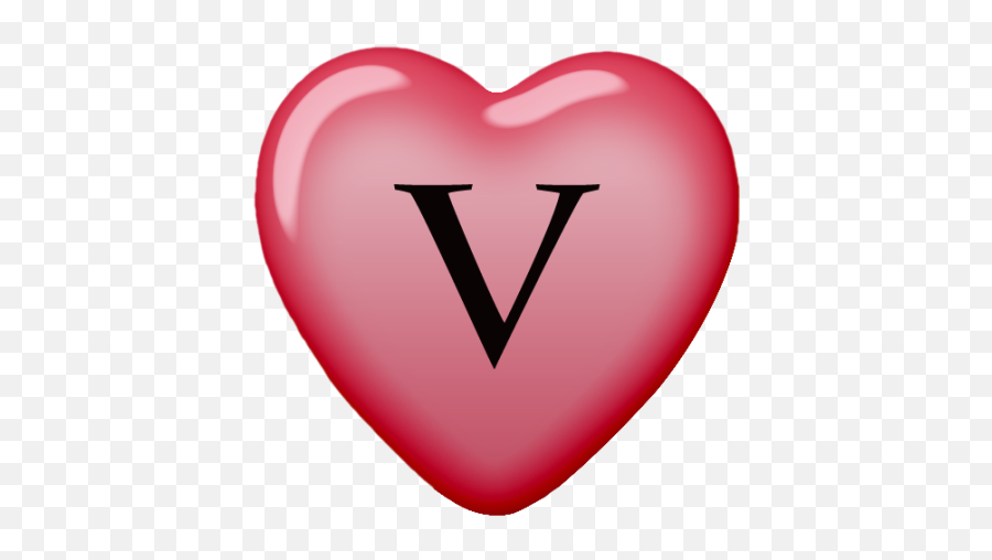 Buchstabe - V Spelling In Heart Emoji,Harf Emoji