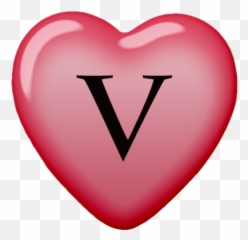 Buchstabe - V Spelling In Heart Emoji,Harf Emoji