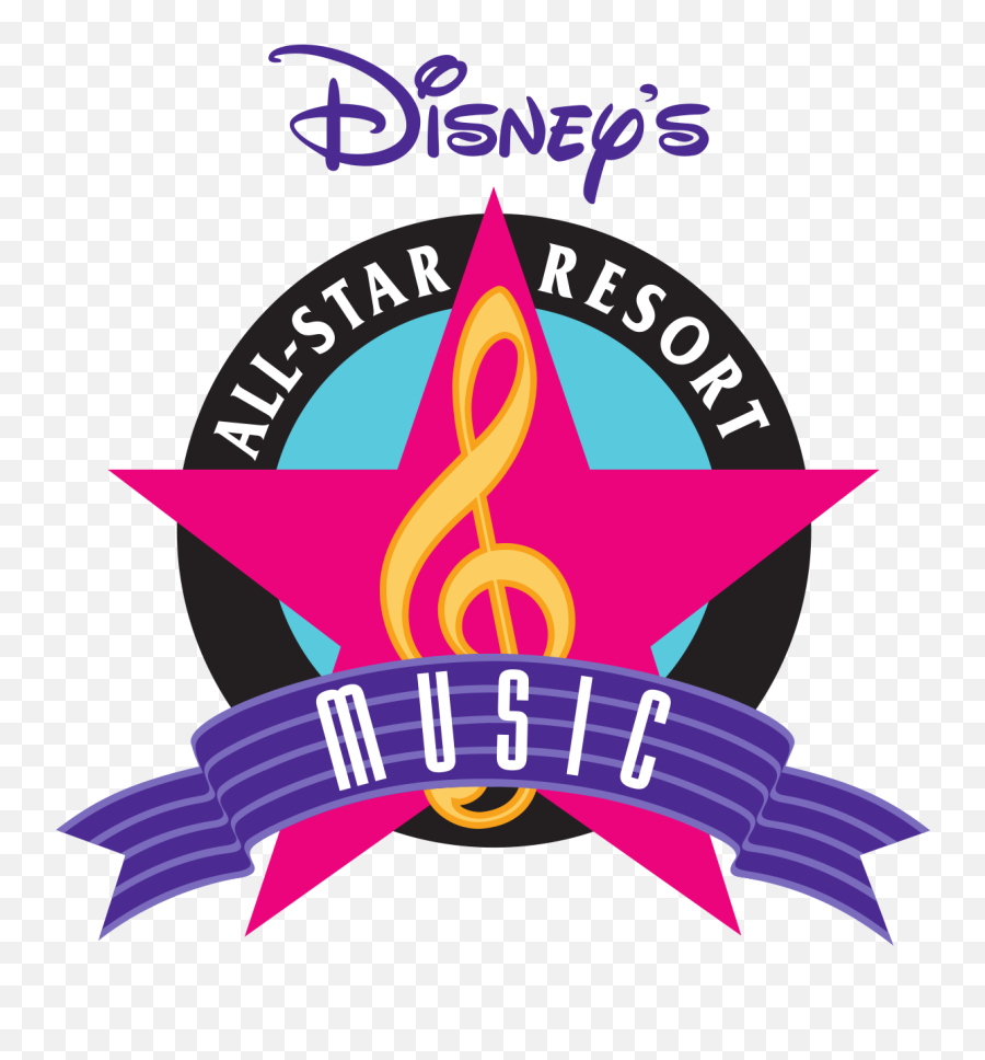 All Star Music Resort Logo Clipart - Full Size Clipart Disney All Star Music Resort Logo Emoji,Cowboys Star Emoji