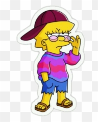 Cute Tumblr Transparent Overlay Stickers Sticker Tumblr - Stickers Lisa Simpson Png Emoji,Emotion Meme Tumblr