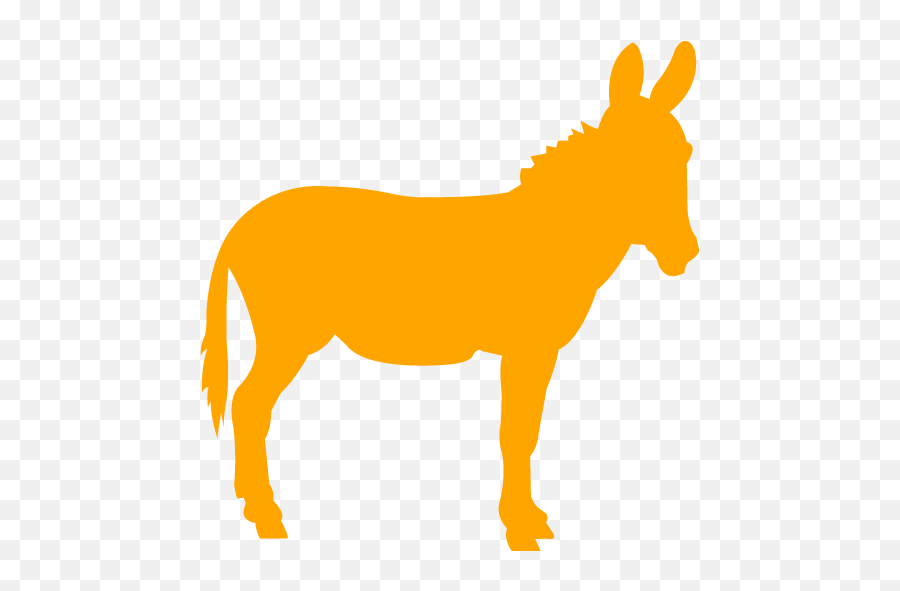Orange Donkey 2 Icon - Donkey Sanctuary Of Canada Emoji,Donkey Emoticon